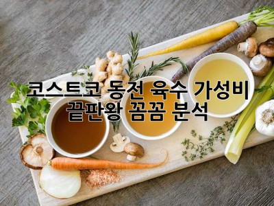 코스트코 동전 육수: 가성비 끝판왕? 꼼꼼 분석!