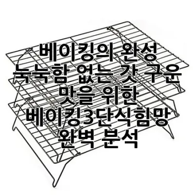 베이킹의 완성, 눅눅함 없는 갓 구운 맛을 위한 베이킹3단식힘망 완벽 분석!