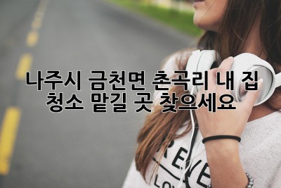 나주시 금천면 촌곡리, ✨내 집 청소 맡길 곳 찾으세요?✨